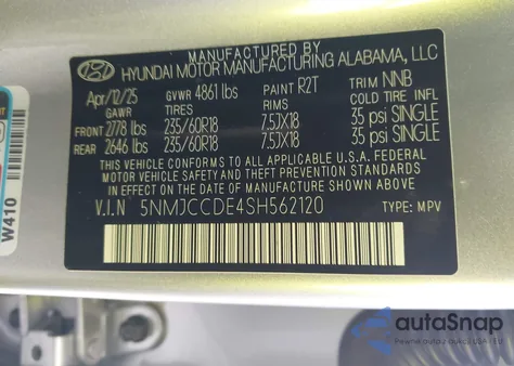 2025 Hyundai Tucson Sel Convenience из США, поврежденный, VIN 5NMJCCDE4SH562120